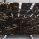 granite with black and gold veins