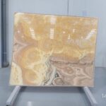 Orange onyx in slabs