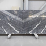 grey marble in slabs