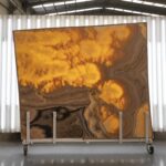 Translucent stone in large format