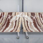red onyx in slabs