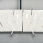 WHITE MARBLE WITH CRYSTALS