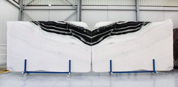 Black and white marble
