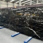 Black marble with white veins