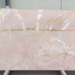pink onyx in slabs