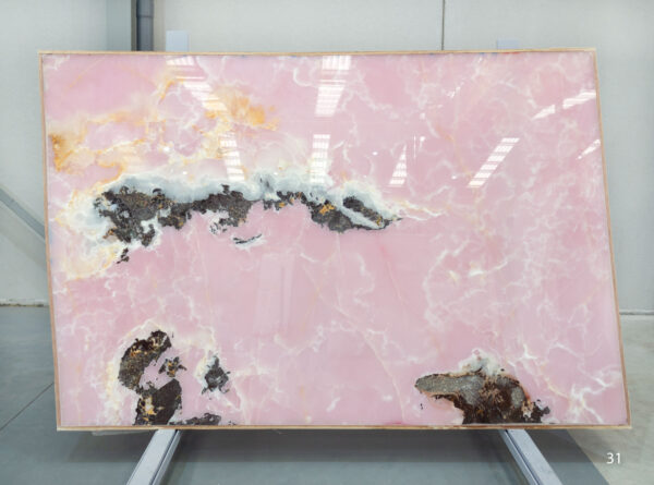 pink onyx for interior design