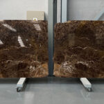 Dark emperador in slabs