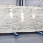 white marble in slabs