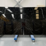 Black marble with white veins