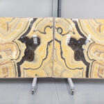 yellow onyx piedra en tablas