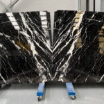 black marble in slabs