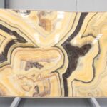 yellow onyx in slabs