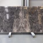 grey marble in slabs