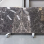 grey marble in slabs