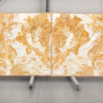 orange onyx in slabs