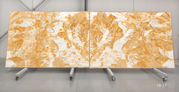 orange onyx in slabs