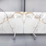 marble white and gold for interiors