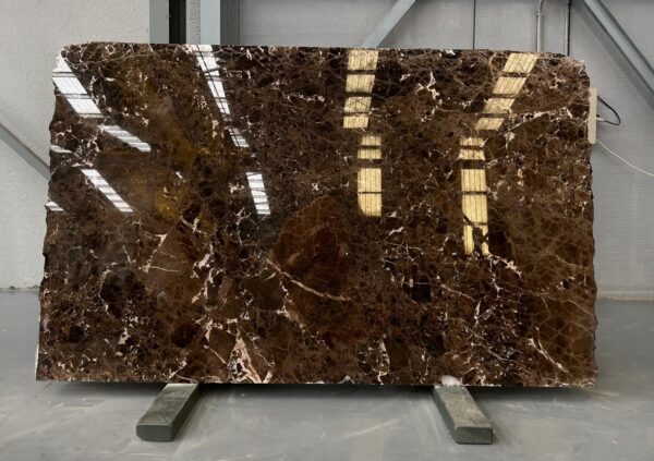 Brown marble in slabs