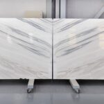 White marble in slabs