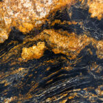 granite black and gold