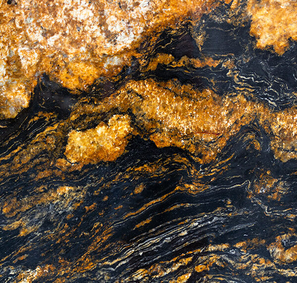 granite black and gold