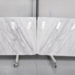 white marble in slabs