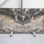Grey and black marble