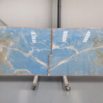 Blue onyx in slabs