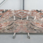 grey and red marble
