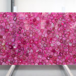 Pink agate in slabs