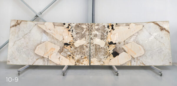 Beige and white quartzite