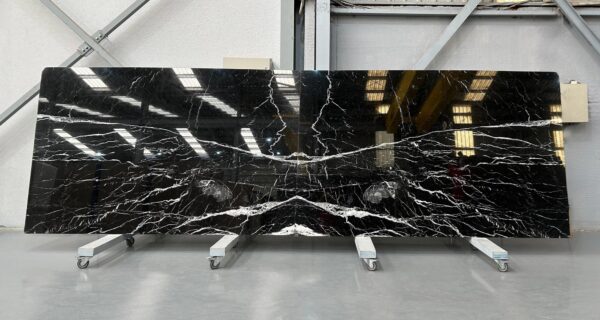 Black marble in slabs