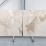 White onyx in slabs