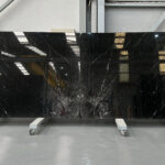 Black marble in slabs