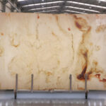 White onyx in slabs