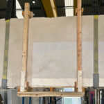 Beige marble in slabs
