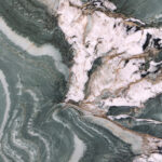 Botanic wave green texture