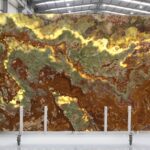 Green onyx traslucent for decorative elements