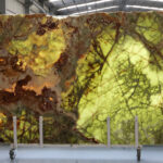 Green onyx in slabs