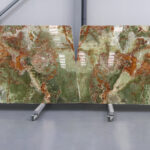 Green onyx for decorative elements