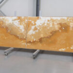 Orange onyx for decorative elements
