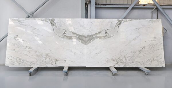 White marble in slabs