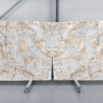 Crystal quartzite in slabs