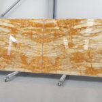 Yellow marble with veins orange
