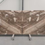 Arabescato orobico brown in slabs