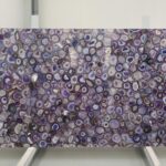 Purple agate in slabs
