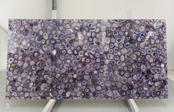 Purple agate in slabs