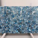 Blue agate in slabs