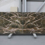 Rainforest green finish leather