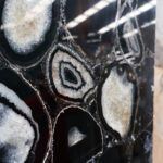 Black agate for decorative elements
